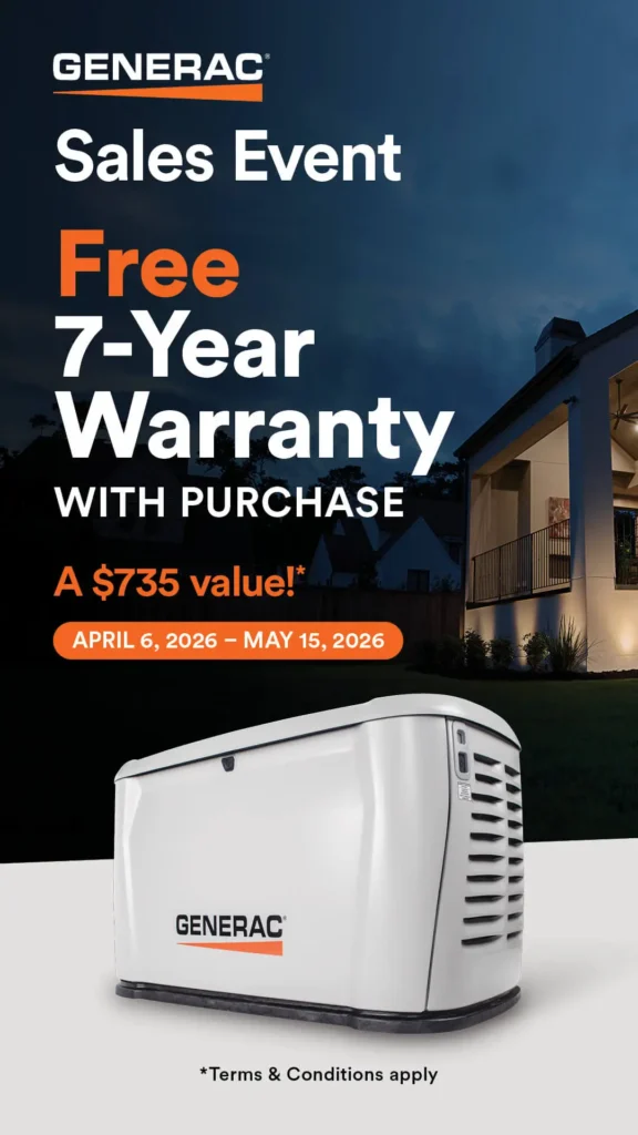 Generac Generators Spring Sales Event - Free 7-Year Warranty